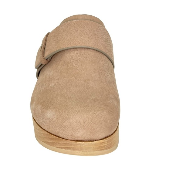 Gentle Souls Henley Tan Leather Wooden Platform Womens Clog Size 6.5M - Picture 3 of 16